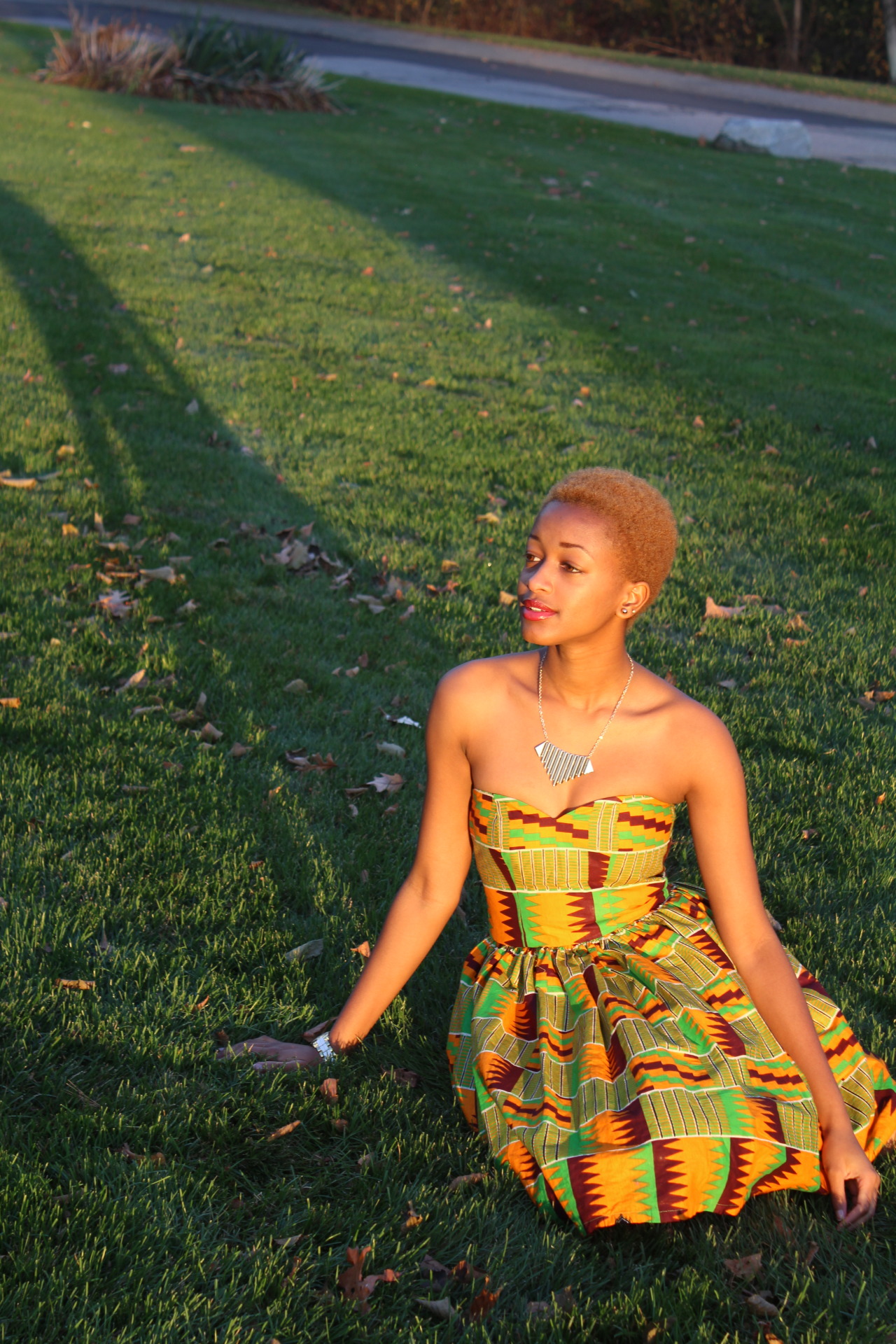 blackfashion:  Dress: Custom made Kitenge Necklace: Charlotte Russe  Tracy, 17,