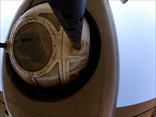 dieselpunkisdad:B-24 Ball Turret GoProOperating ball turret in the Collings B-24J at Bomber Camp