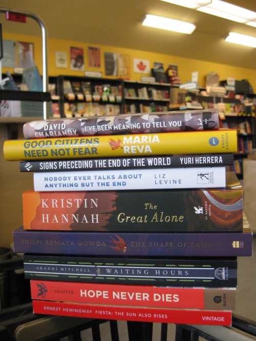 A little bit of book spine poetry to get us through these worrying times. As of today, we will be sh