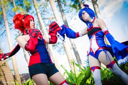 Groudon vs. Kyogre Groudon made and worn by @ashlikachu Kyogre made and worn by me! Designed by @hop