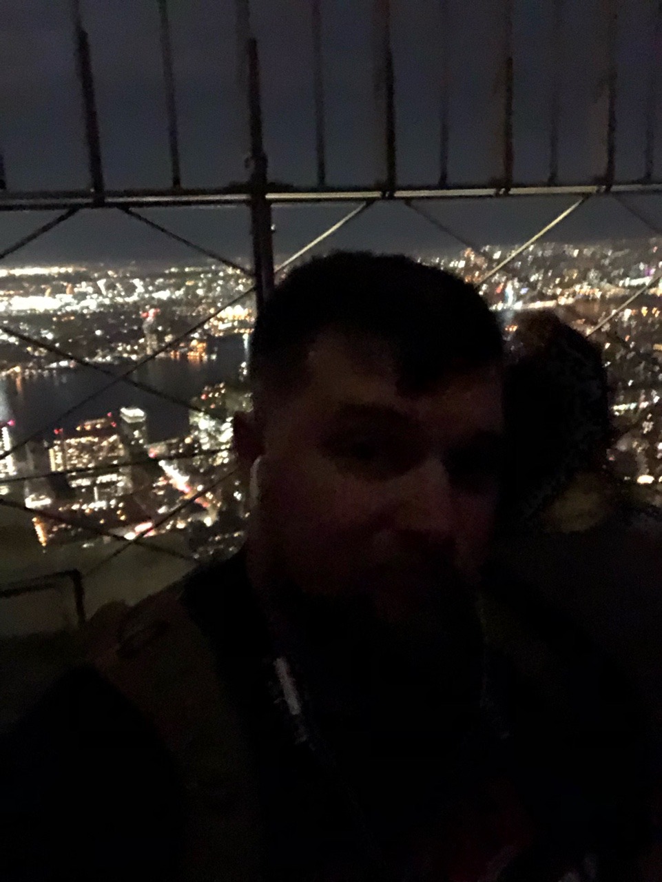 Empire State Building at night is a nice view and the breeze felt amazing haha