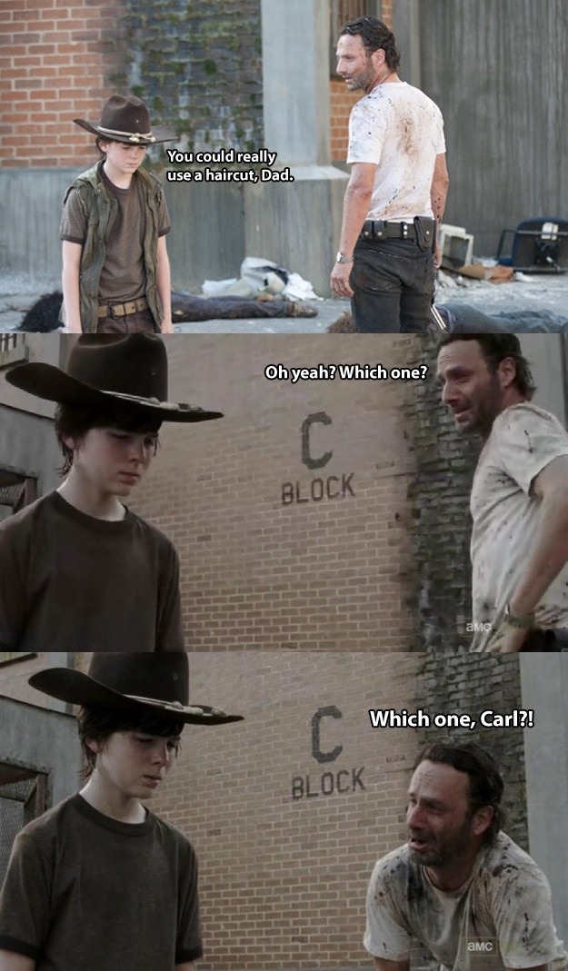 organic-crystal-meth:  The walking dead// Rick Grimes dad jokes the walking dead//