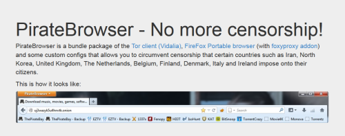 militiamedic:  fuck-liberal-morons:  anarcho-queer:  The Pirate Bay Releases It’s Own Web Browser Aimed At Circumventing Censorship  The Pirate Bay, on completion of its 10 years, has released ‘Pirate Browser’ which it claims would allow people
