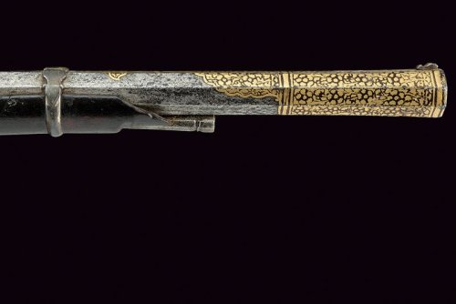 A lovely gold decorated matchlock torador originating from India, early 19th century.