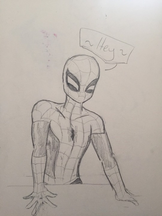 Hi! I’ve fallen in love with how you draw Spideypool. Your drawing style is so amazing! (How in the world do you make body figures and facial expressions MATCH).Anyway, I draw a Spidey kind of (what I hoped) was similar to your drawing style! Just in