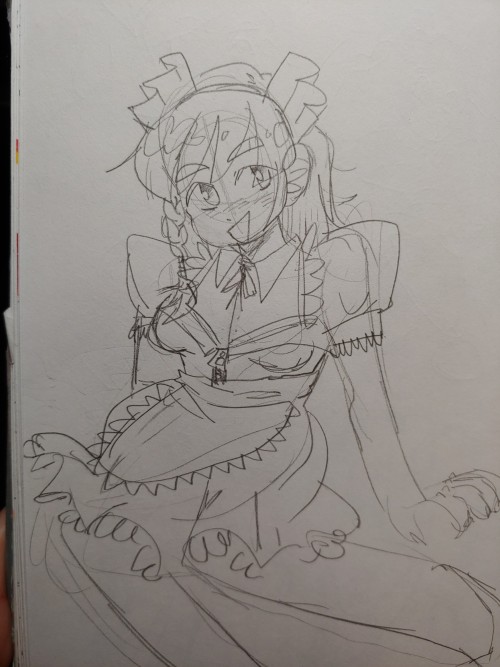 Doodles Of Characters Form My Favorite Anime, Hand Maid May. It's A Harem And It's Actually Good