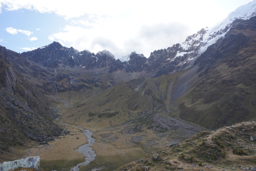 Day 1 of the Salkantay trekHiking up to Soraypampa from Challacancha with views south (#1) and north