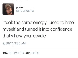 mediokurrr: catastrofries:   mediokurrr:  Can i get a step by step on how to do this?  So far for me it’s been something like: 1. Become aware of how and when you tearing yourself down.  2. Now that you can catch yourself doing it. Offer counters to