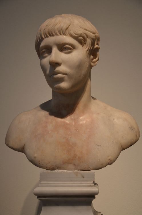 Portrait bust of a youth.  Artist unknown; dated to the reign of Elagabalus (218-222 CE).  