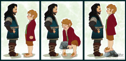 hattedhedgehog:  What do you mean, “too short?” Damn dwarves are just too tall, anyone can see that.  Bilbo could have easily picked up a tree stump or something, but he was really determined to prove how NOT SHORT he was. 