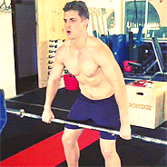 wevetrulybeencharmed:  Alex Cubis working out…  You’re welcome :)