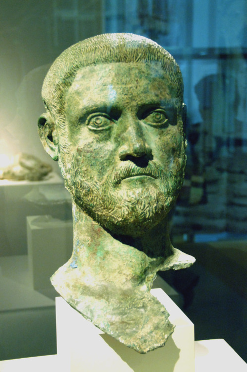 myglyptothek:Portrait of an Emperor (Philip the Arab ?). III century AD. Bronze. Sabratha Museum, Li