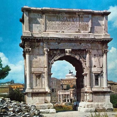 historyoftheancientworld: Arch of Titus 1963 #archoftitus #forumromanum #romanforum #ancientruins #r
