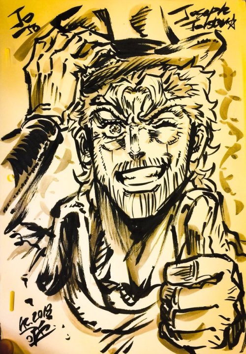 jojosphere:Kohei Ashiya made some illustrations to pay tribute to the voice of Joseph Joestar, Unsho