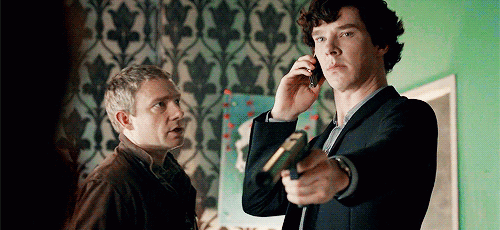 anigrrrl2:  decadentwallpaper:  4th GIF — the terrifying John Watson smirk of imminent