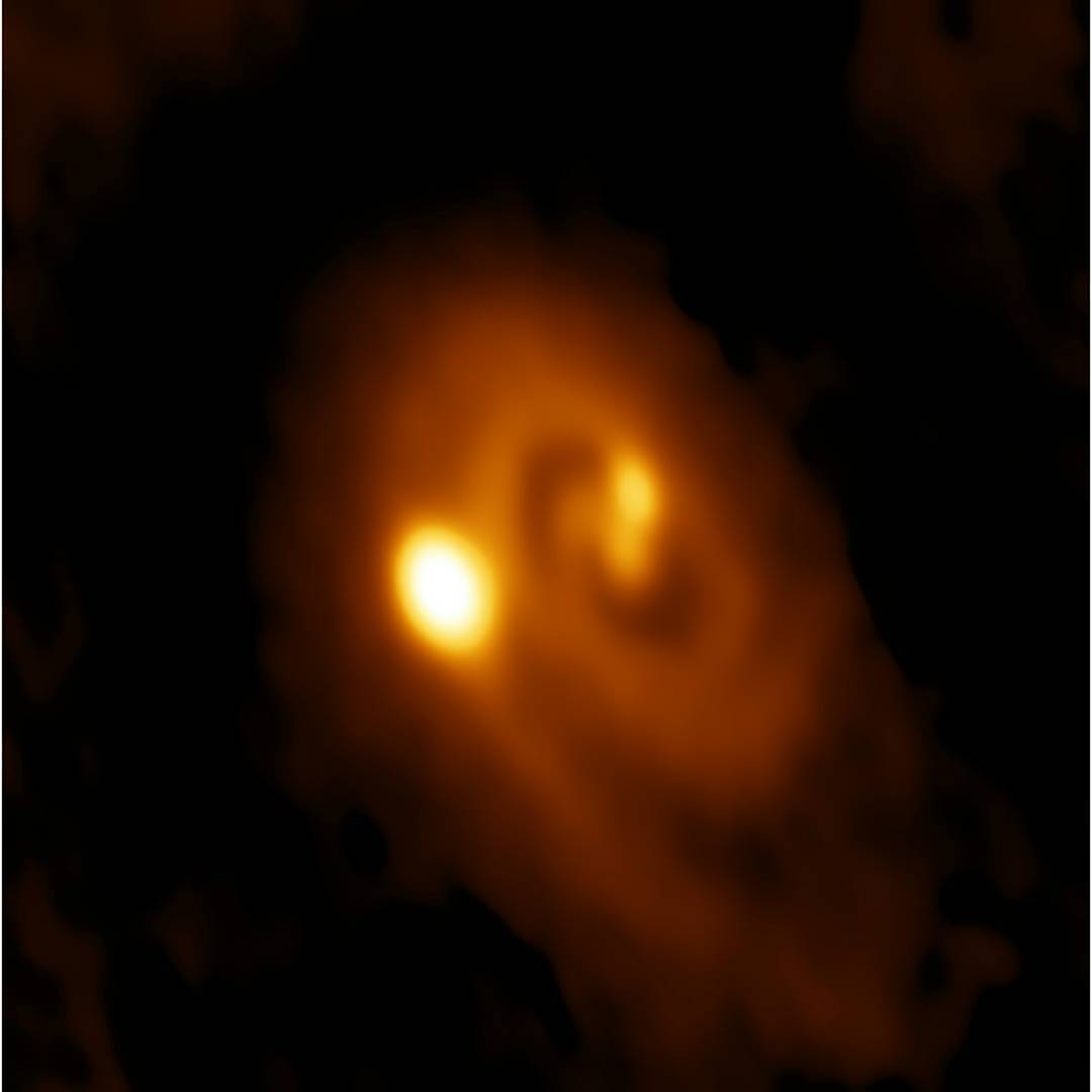 A Triple Star is Born #nasa #apod #alma #nrao #star #stars #triplestar #protostars