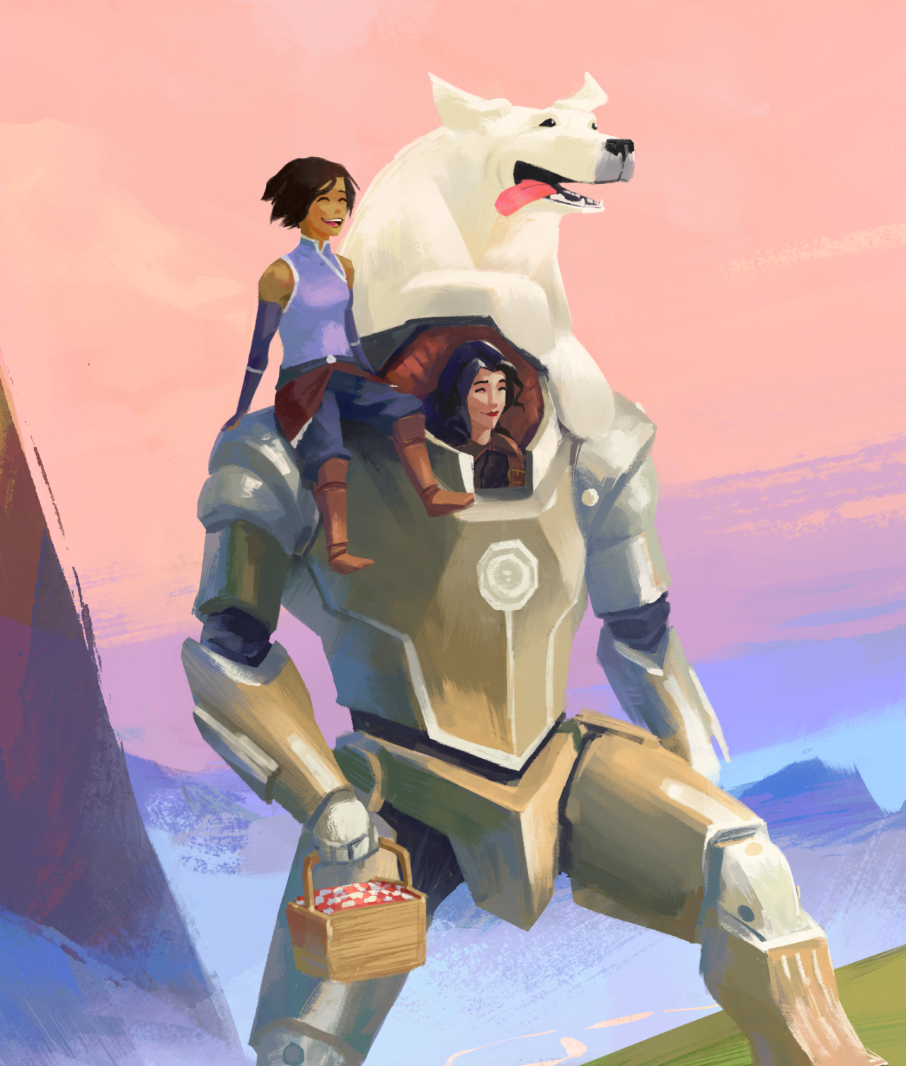 bryankonietzko:  monsterlings:  The final print in this Korrasmi triptych! Plus the
