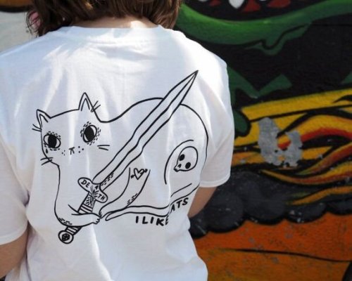 Cat and Sword Tee //ilikeCATSshop