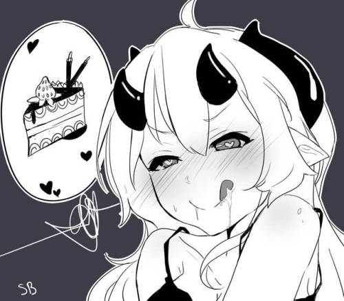 succubaka:Syn likes a little CAKE too much.