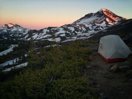 Camp below Three Sisters, OR