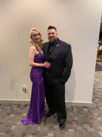 katiiie-lynn:Had such a fun time getting all dressed up tonight and celebrating the 246th birthday of the Marine Corps at the Marine Corps League birthday ball with my oh so handsome marine 🥰😍💖 Adam was the youngest marine at the ball and is