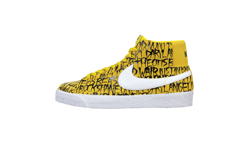 A new SB Chronicles, Vol. 2-inspired Blazer SB High as interpreted by Neck Face in Tour Yellow, Whit