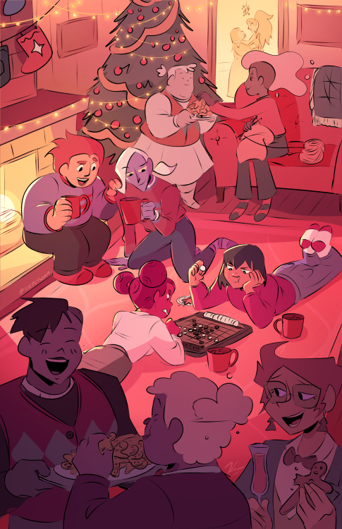 I made a holiday drawing for my comic kiddos at the end of last year!So HAPPY HOLIDAYS and HAPPY NEW