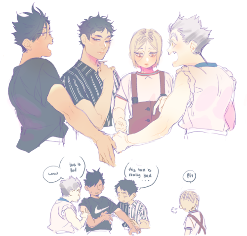 mookie000: mookie000: skin tones Kenmas and Bokutos outfits from this… I want comfy overalls   