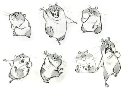 davidesky2:  Character art by Disney animator Jin Kim, via Character Design Page. 