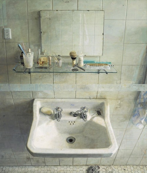 urgetocreate:  Antonio Lopez Garcia (Spanish b.1936), Sink and Mirror, 1967, Oil on wood