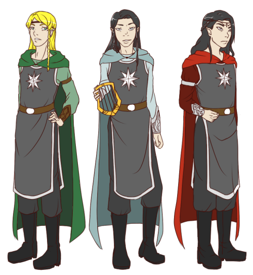 freakxwannaxbe:The sons of Feanor (+Feanor himself)Colored version of [x]; this time with 100% more 