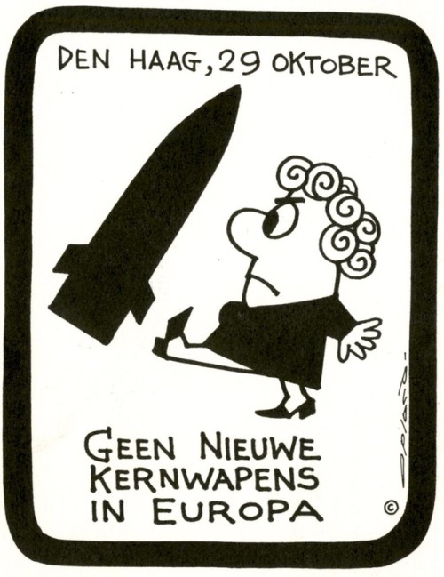 The Hague, October 29.No new nuclear weapons in Europe.The iconic 1981 anti-nuclear missile poster b