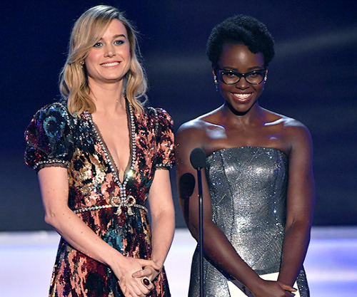 Brie Larson And Lupita Nyong'o 24th Annual Screen Actors Guild Awards, 2018.