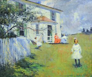 The Benson Family at Wooster Farm, North Haven, Maine, 1901, Frank W. Bensonhttps://www.wikiart.org/