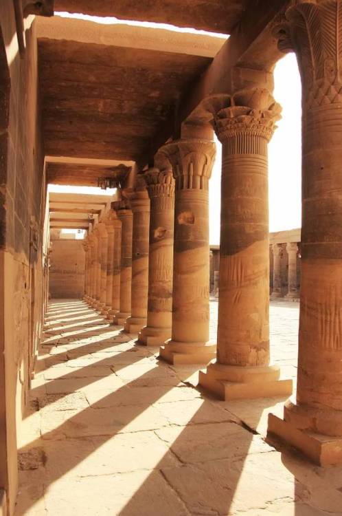 West portico of Temple of Isis at Philae, Agilkia Island, Aswan.