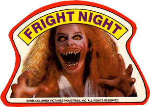 transparentstickers:1988 Topps Fright Flicks stickers, from images posted by brandedinthe80s