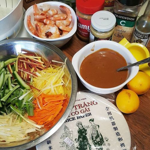 From Gastroposter Faye Gong, via Instagram: Vietnamese style spring rolls- the veggies are julienned