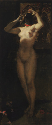 animus-inviolabilis:  Weiblicher Akt mit Maske(Nude Female with Mask)Albert von Keller 1877
