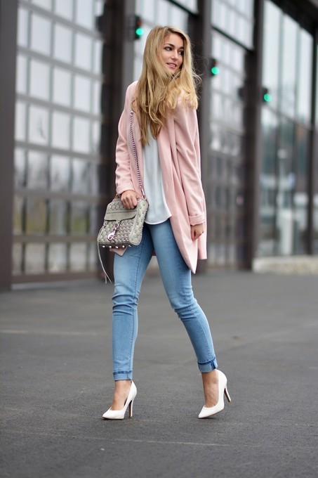 lilac-collarbones:the—one:the—one:Pink coatvia Sheinside