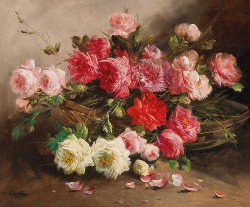 Basket of Roses, Max Albert Charlier (1872-1938)