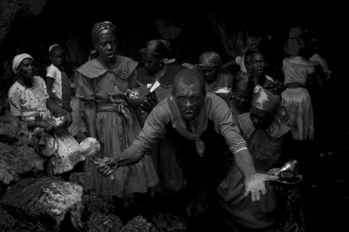 Artibonite mountains. Haiti. Vodou practioneers call upon the Iwa during the fete of St. Francis de 