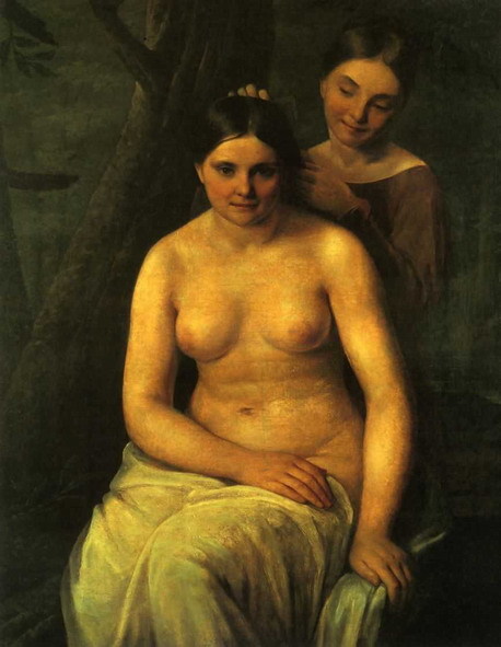 Bather, 1830, Alexey VenetsianovMedium: oil,canvas