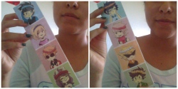  heir-filter: Hi Sunny! I made this bookmark with the flowercrown icons you drew of all the kids because I thought they were so adorable and I absolutely love your art style. It’s my favorite bookmark now! (I’m sorry for the low quality of the photos!)