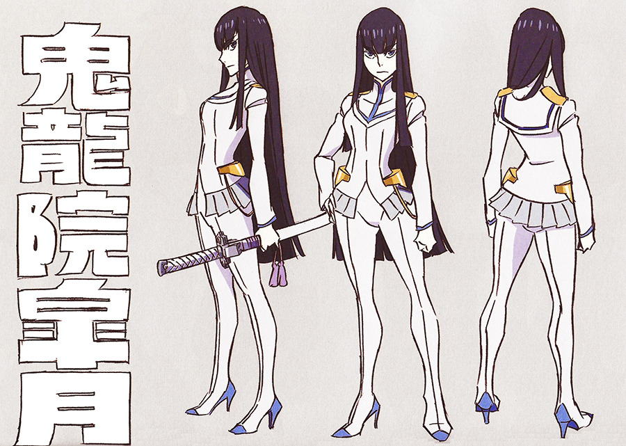 h0saki:  Satsuki drawings by Kill la Kill character designer and chief animation