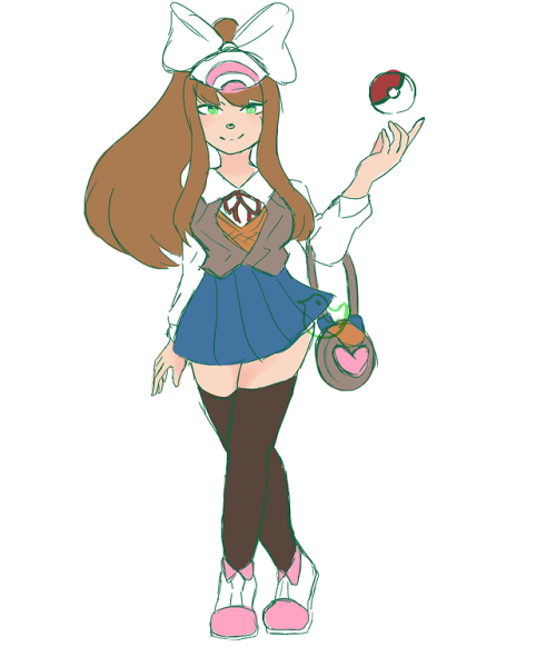 if dokis were pokemon trainers!  (ㅅ´ ˘ `) +ﾟ*｡:ﾟ my personal fav is natsuki dohoho