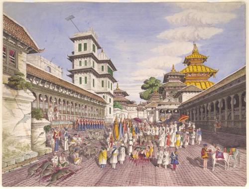 Dasain at Kathmandu in Nepal, by Henry Ambrose Oldfield