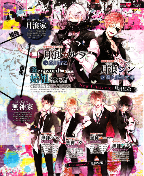 toudou:  Diabolik Lovers scans from March 2013 issue of Dengeki Girl's Style    