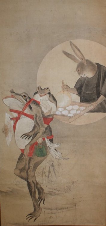 mia-japanese-korean: Frogs and Rabbit, Unknown Japanese, mid 19th century, Minneapolis Institute of 