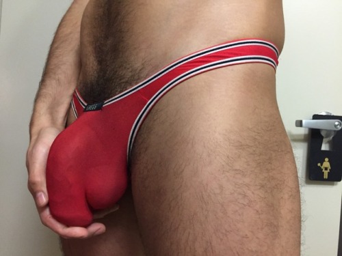 b6ian:  sobaytoyboy:  I love a big ole’ gonzo dick.   Big enough to make any fabric see-thru