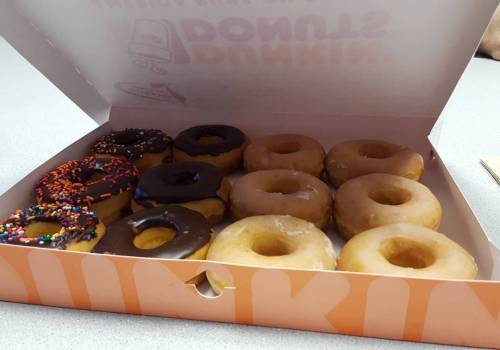 Thank you boss man for the @dunkindonuts today! They are so good!!! #friday #yum #byebyediet